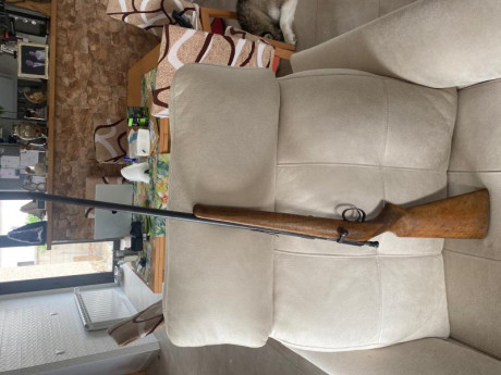Carabina .22LR Onena monotiro.

Funciona perfectamente. 

Tiene sus años y se nota, aunque agrupa bastante 11