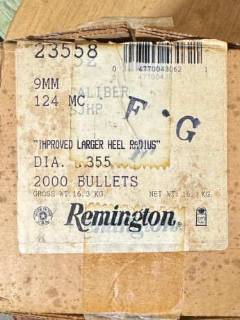 Buenas tardes Vendo puntas:

TODAS A 60€/1.000.

Están en Valencia.


- REMINGTON 124FMJ HASTA 7.000 APROX.

 02