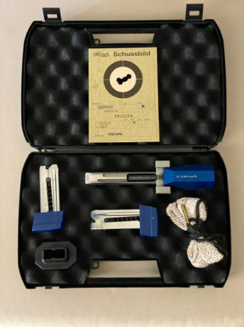 Vendo el KIT .32 para GSP500 como nuevo, un cargador, el ayuda cartuchos y la cuerda de limpieza del .32 00