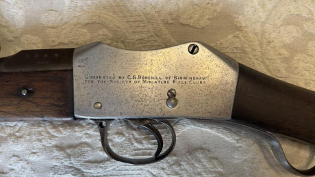 Se vende carabina de caballería Martini-Henry convertida al .22 LR por el prestigioso armero C. G. Bonehill. 11