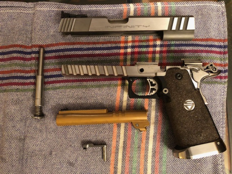 Vendo pistola Infinity (Strayer-Voigt, SV)
Calibre 40 S&W
Guiada bajo Licencia F
Perfecto estado
Muy 32