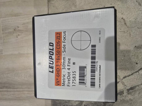 Vendo leupold vx6 HD 3x18x50,  en perfecto funcionamiento,  entrego caja original. 
Se encuentra en murcia
Precio 02