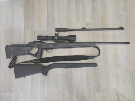 Hola, vendo blaser R8 profesional, de cargador extraible de 2023.
Cañon principal 270wsm con 17 tiros 00