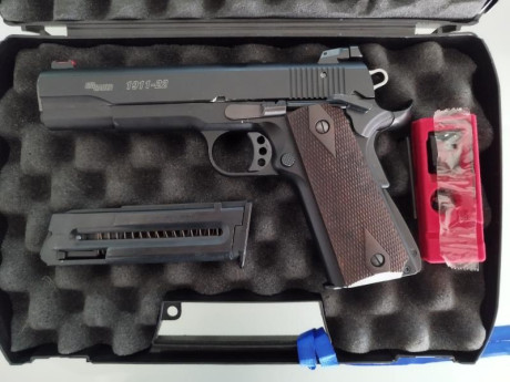 Vendo pistola Sig Sauer 1911 calibre .22lr guiada en licencia F
Incluye 2 cargadores, maletín original

El 00