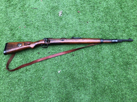 Vendo este raro rifle K98 con código "ax" fabricado por Feinmechanische Werke en 1940, calibre 01