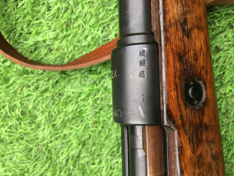 Vendo este raro rifle K98 con código "ax" fabricado por Feinmechanische Werke en 1940, calibre 10