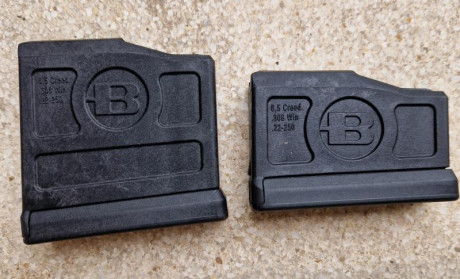 Hola, vendo dos cargadores (3 y 5 balas) Bergara tipo AICS de acción corta (308 Win, 6.5 Creedmoor, 243 01