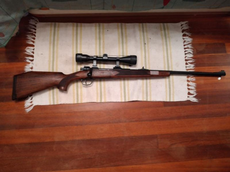 cambiaria superpuesta bettinsoli con polichokes y maletín y rifle voere cerrojo 3006 modelo antiguo , 00