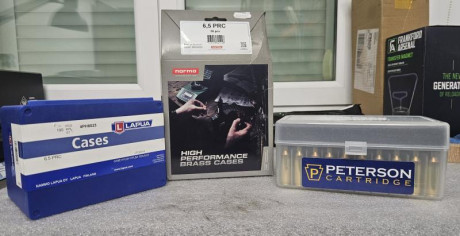 Vendo vainas 6,5mm PRC nuevas
Norma caja 50 unidades  42€
Peterson caja 50 unidades 45€
Lapua caja 100 00