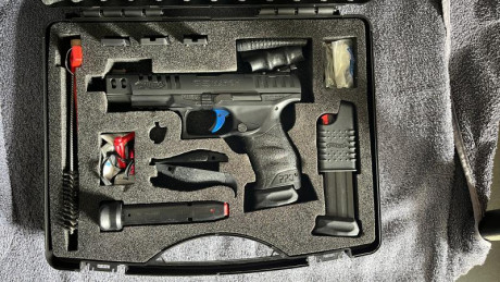 Pistola Walther Q5 Match
3 cargadores
3 suplementos empuñadura
Alza Micrometrica
Posibilidad de punto 02