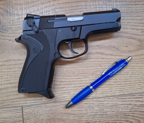 *SE VENDE:*  (((Rebajada)))

Pistola compacta SMITH & WESSON modelo 6904, calibre 9mm. Dos cargadores 81