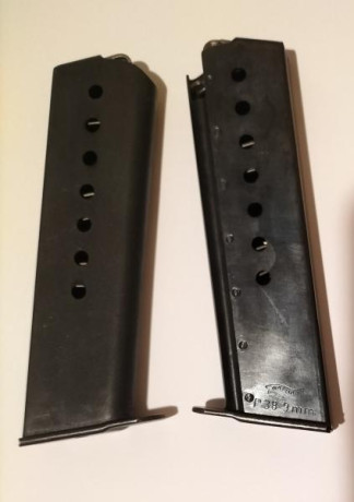 Vendo 2 cargadores WALTHER P38 8RD 9MM.
Precio: 58 + portes unidad 00