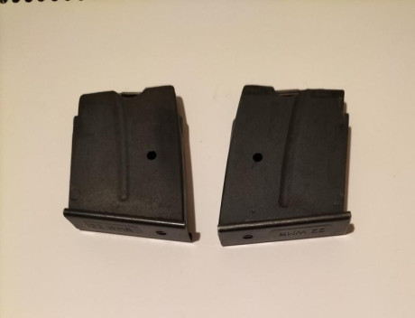 Vendo 2 cargadores de carabina CZ, 22 Magnum, metálicos.
Precio 50€+ portes unidad 00