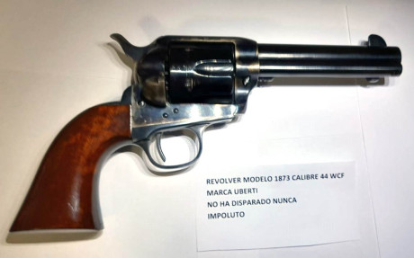 Venden  DOS Revólveres UBERTI Mod 1873  , uno en  Cal-44WCF  otro en  Cal-45 Colt 

Situados en CORDOBA

Guiados 10