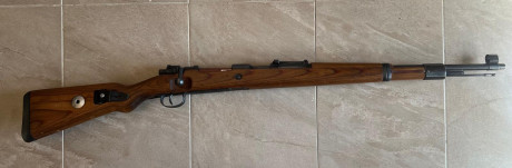 Buenas noches, vendo excelente fusil Kar 98k del año 1943 byf, todos los números coincidentes, correa 02