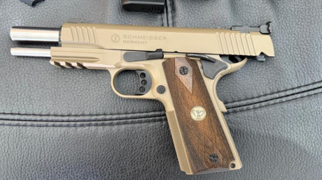 Buenos días a todos,

Vendo pistola 1911 en 9mm (single stack), marca Schmeisser. Guia en F.
Menos de 10