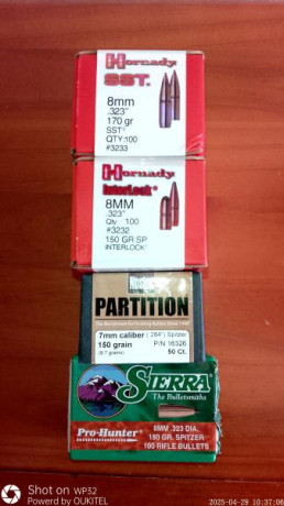 Por usar otro calibre.


CALIBRE: 8 mm. (323)


100 Hornady SST, 170 grains --- 45 €


VAINAS: 8 mm. (323)

40 00