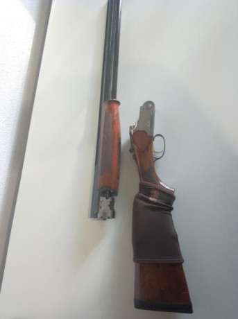 Escopeta superpuesta calibre 12 modelo Lanber 2097 Sporting Lux. Cañón de 71 cm. Con señales superficiales 02