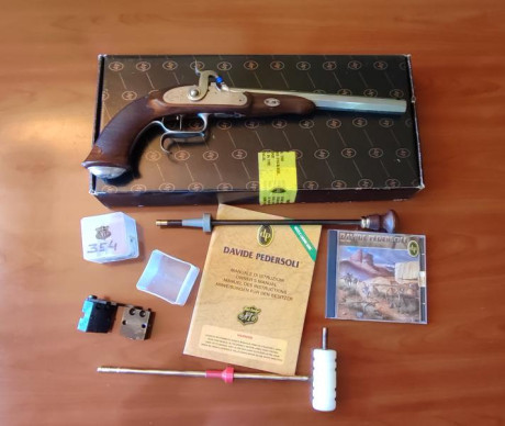 Vendo pistola modelo Le Page, de Pedersoli. Comprada nueva el 17/11/23 (año y medio tiene). Pocos tiros. 00