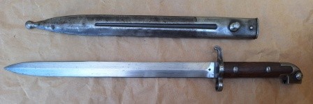 Bayoneta modelo 1914 utilizada por el Ejército Sueco con la carabina Mauser de 6,5 mm m/1894-14. Esta 02