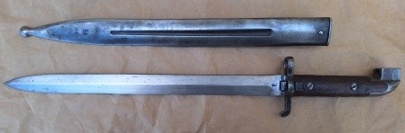 Bayoneta modelo 1914 utilizada por el Ejército Sueco con la carabina Mauser de 6,5 mm m/1894-14. Esta 01
