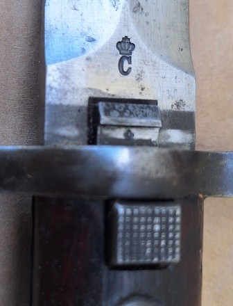 Bayoneta modelo 1914 utilizada por el Ejército Sueco con la carabina Mauser de 6,5 mm m/1894-14. Esta 11