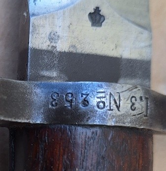 Bayoneta modelo 1914 utilizada por el Ejército Sueco con la carabina Mauser de 6,5 mm m/1894-14. Esta 10