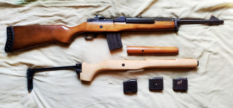 Ruger Mini 30, en calibre 7.62 x39 
Manual, acción tiro a tiro, como manda el reglamento actual. 

PRECIO 60