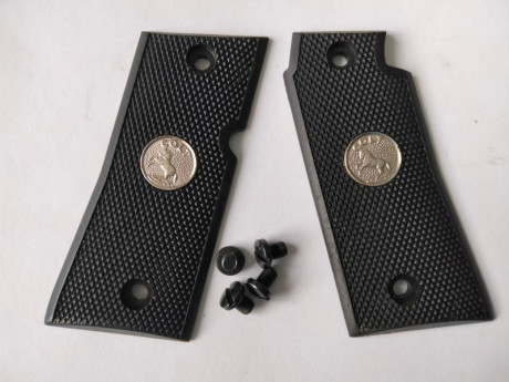 Hola, pongo varios tipos de cachas para las Colt 1911 Y Colt Mustang 380 

aun quedan de las militares 30