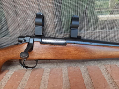 Vendo Remington Seven en calibre 243 winchester en buen estado, con bases y anillas warne de acero y caja 02