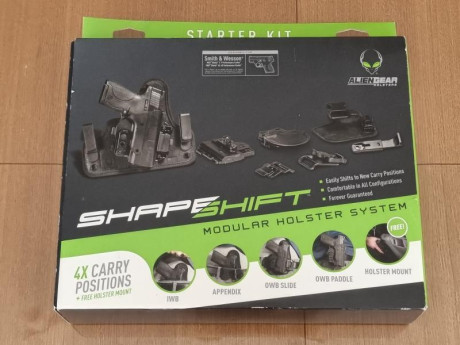 Hola,

Se vende el kit Shapeshift de la marca AlienGearHolsters para pistolas SW MP Shield.

Kit bastante 00