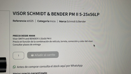 Visor schmidt an bender PM 5-25x56 PM
Está impecable 
Con caja metálica de protección 
Monturas de extracción 01