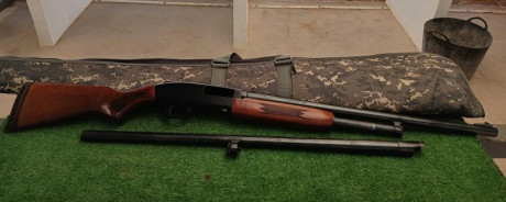 En venta corredera, características:

•	1º Cañón (71 cm.) pavón azulado banda ventila punto de mira de 00