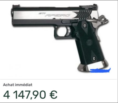 Magnífica pistola STI Apeiro cal 40 SW, bicolor. 
* 5 cargadores,( la pistola viene con un cargador ).
* 20