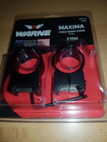 Vendo anillas Warne Maxima 30mm Fijas Altas 215M. Nuevas. 65€ envio aparte

Estan en zona Martorell, Barcelona

Saludos 01