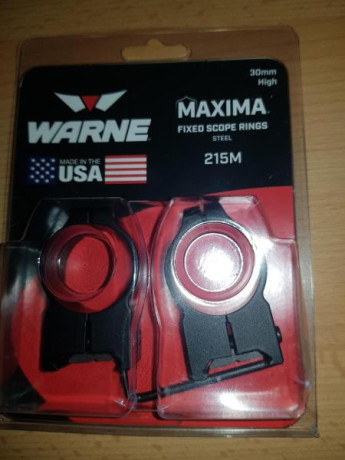 Vendo anillas Warne Maxima 30mm Fijas Altas 215M. Nuevas. 65€ envio aparte

Estan en zona Martorell, Barcelona

Saludos 00