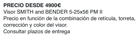 Magnífico visor Schmith -Bender 5-25x56 MPII, diámetro interior 34mm, retícula iluminada en varias intensidades, 30