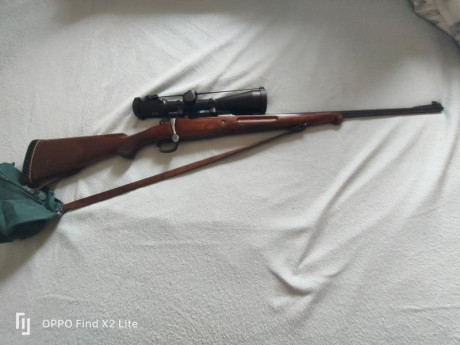 Vendo rifle Santa Bárbara modelo Coruña cal.308 Win. en buen estado disparador cambiado + el original 00