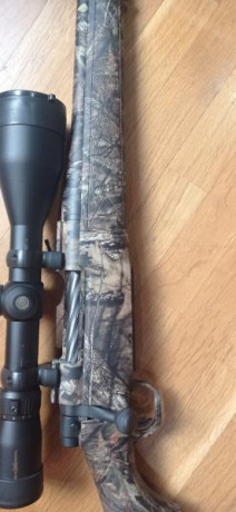 Vendo este Rifle de la marca Mossberg, modelo Patriot.
Cal. 3006.
Camuflaje boscoso completo por hidro 12