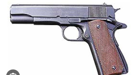    oferta 100€  
 Esta NORINCO es idéntica a la COLT 1911 A1, cal .45 A C.P. Solo tiene taladro en lado 00