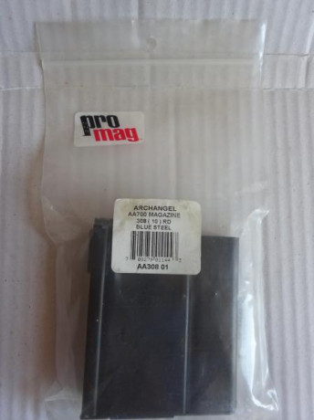 Se vende cargador PROMAG, con capacidad para 10 cartuchos del .308.

 No ha sido nunca utilizado .

Precio 00