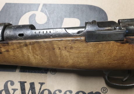 SE VENDE MOSQUETÓN OVIEDO EN SU CALIBRE ORIGINAL 7x57.
AÑO DE FABRICACIÓN 1928.
ESTADO DE CONSERVACIÓN 30
