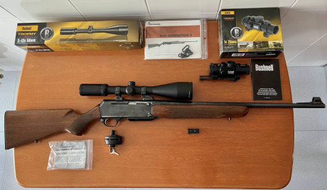 Vendo rifle Browning MK2, cal 3006, visor Bushnell trophy XLT 3-12x56 con reticula iluminada punto rojo, 02