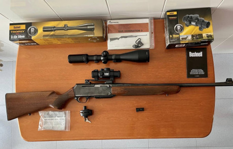 Vendo rifle Browning MK2, cal 3006, visor Bushnell trophy XLT 3-12x56 con reticula iluminada punto rojo, 01