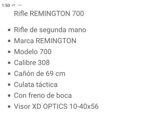 Se vende Remington 700 cal 308 w
Con todo lo que se ve en las fotos
1800€ 10