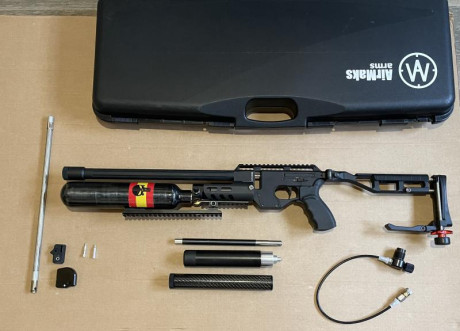 Se vende carabina PCP Katran con 3 calibres, cañón CZ calibre 5,5 de 40 cm, cañón lothal walter en calibre 00