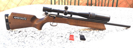 Por cese actividad, vendo carabina Anschutz 64 Sporter BR CB .22LR, con disparador 5098.
Único propietario. 00