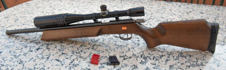 Por cese actividad, vendo carabina Anschutz 64 Sporter BR CB .22LR, con disparador 5098.
Único propietario. 10