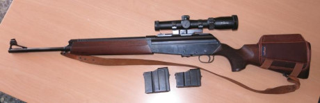  RIFLE SAKO VALMET HUNTER M88 .
Cal. 30-06
SEMIAUTOMATICO.
Cañón de 53 cm.
Incluye 2 cargadores de 2 y 01