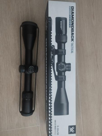 Vendo vortex diamondback tactical 6-24x50 retícula ebr-2c mrad, solo.ha sido montado una vez y no ha salido 00